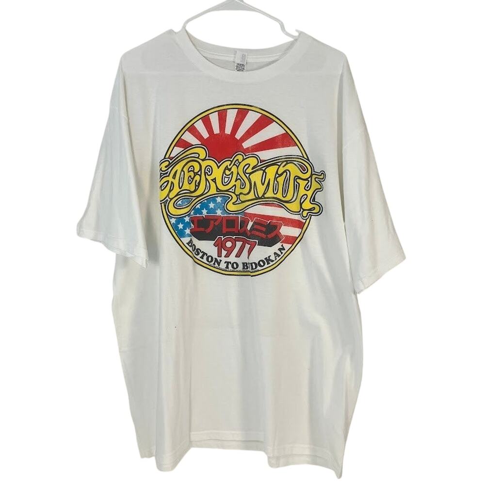 Aerosmith T Shirt Boston to Budokan 1977 Rock Band Concert Tee Mens Size XXL